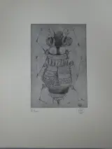 Set van 6 kunstprenten op papier – foto 8 – kavel bij De Kringwinkel, Diest