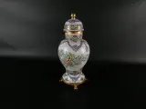 Limoges porseleinen dekselvaas met bloemendecor – kavel bij De Kringwinkel, Heverlee