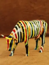 CowParade – Striped – Cary Smith – New York 2000 – Grote verzameleditie – foto 4 – kavel bij De Kringwinkel, Antwerpen