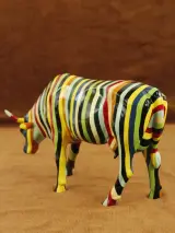 CowParade – Striped – Cary Smith – New York 2000 – Grote verzameleditie – foto 6 – kavel bij De Kringwinkel, Antwerpen