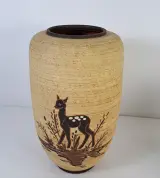 Set van twee decoratieve vazen, aardewerk – foto 2 – kavel bij De Kringwinkel, Turnhout