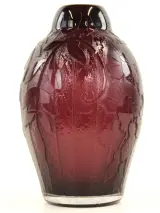 Charles Schneider / Le Verre Français – zuurgeëtste Art Deco vaas – foto 2 – kavel bij De Kringwinkel, Antwerpen