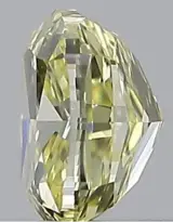 Diamant - 0.40 carat Fancy geel Kussenvorm geslepen diamant met een GIA certificaat (gecertificeerd) – foto 2 – kavel bij Onlineveilingmeester
