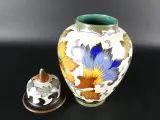 Vintage dekselvaas met bloemenmotief – foto 3 – kavel bij De Kringwinkel, Heverlee