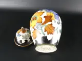Vintage dekselvaas met bloemenmotief – foto 7 – kavel bij De Kringwinkel, Heverlee