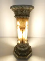Decoratieve verlichte Marmerlook Zuil / Pilaarlamp – foto 11 – kavel bij De Kringwinkel, Heverlee