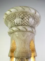 Decoratieve verlichte Marmerlook Zuil / Pilaarlamp – foto 5 – kavel bij De Kringwinkel, Heverlee