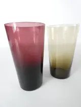 Vintage gekleurde longdrinkglazen met metalen draaghouder – 6 kleuren – Tomado Holland – foto 6 – kavel bij De Kringwinkel, Heverlee