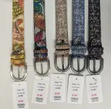 5x Leren dames riemen – Italiaans design Sluis Leder, multicolor – kavel bij Onlineveilingmeester