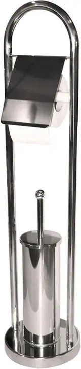 Ca. 72x Combi wc rolhouder met toiletborstel, zilver, 78 x 20 x 10 cm – foto 2 – kavel bij Onlineveilingmeester