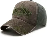 Ca. 14x Baseball cap new York, bruin / olijf, one size – kavel bij Onlineveilingmeester