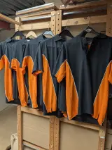 5x Poloshirt werkkleding / acive wear Gamegear track, zwart oranje, mt M – kavel bij Onlineveilingmeester