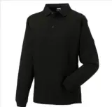 3x Poloshirt werktrui lange mouw, Russel, zwart, mt L – kavel bij Onlineveilingmeester