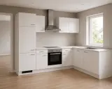 Design hoek keuken met apparatuur, Kevin, wit – foto 2 – kavel bij Onlineveilingmeester