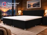 Boxspring Norwegian, Aurora 160, zwart – kavel bij Onlineveilingmeester