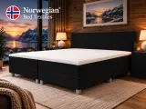 Boxspring Norwegian, Aurora 140, zwart – kavel bij Onlineveilingmeester