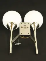 Space age wandlamp chroom met opaline glas – Jaren 70 – foto 6 – kavel bij De Kringwinkel, Antwerpen
