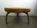 Ronde rotan salontafel met wit blad – foto 2 – kavel bij De Kringwinkel, Heverlee