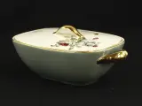 Boch - vintage serveerschaal met deksel, bloemendecor en goudkleurige accenten – foto 5 – kavel bij De Kringwinkel, Antwerpen