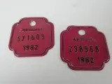 Verzameling vintage Belgische metalen fietsbelastingplaatjes – foto 7 – kavel bij De Kringwinkel, Heverlee