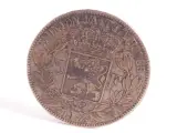 Twee Belgische zilveren munt 5 frank -1873 – foto 2 – kavel bij De Kringwinkel, Heverlee