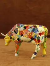 CowParade – Groovy Moo – Kay Ormond – Isle of Man 2003 – Grote verzameleditie 2007 – foto 2 – kavel bij De Kringwinkel, Antwerpen