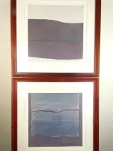 Diptiek van twee gesigneerde zeefdrukken door André Navez (België, 1955) – "Source" & "ARC" – foto 2 – kavel bij De Kringwinkel, Heverlee