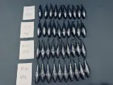 Ca. 240x Karperlood / karpergewichten met wartel, 30-160 gr – kavel bij Onlineveilingmeester, Groningen