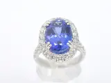 Witgouden entourage ring met een tanzaniet van 7.00 carat – foto 8 – kavel bij Onlineveilingmeester