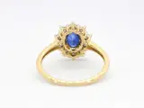 Gouden entourage ring met saffier en briljanten – foto 7 – kavel bij Onlineveilingmeester