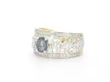 Gouden exclusieve ring vol met diamanten en een edelsteen – foto 8 – kavel bij Onlineveilingmeester
