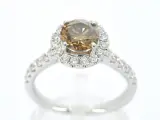 Gouden solitair ring met diamanten – kavel bij Onlineveilingmeester