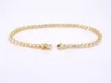 Gouden tennisarmband met 3.00 carat diamanten – foto 4 – kavel bij Onlineveilingmeester