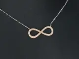 Witgouden collier met een rosegouden diamanten infinity hanger – foto 4 – kavel bij Onlineveilingmeester