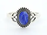 Zilveren sterling ring met een blauwe edelsteen – kavel bij Onlineveilingmeester