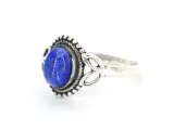 Zilveren sterling ring met een blauwe edelsteen – foto 3 – kavel bij Onlineveilingmeester