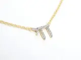 Gouden halsketting met diamanten 'chai' – foto 3 – kavel bij Onlineveilingmeester