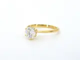 Gouden ring met een briljant geslepen diamant van 1.00 carat – foto 8 – kavel bij Onlineveilingmeester
