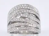 Witgouden design ring met briljanten diamanten – kavel bij Onlineveilingmeester