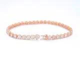 Rosegouden tennisarmband met 5.00 carat diamanten – foto 4 – kavel bij Onlineveilingmeester