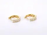 Gouden oorbellen met drie rijen diamanten – foto 6 – kavel bij Onlineveilingmeester