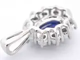Witgouden entourage hanger met diamanten en saffier (excl. ketting) – foto 7 – kavel bij Onlineveilingmeester