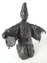 Messing beeld Japanse theaterspeler – kavel bij De Kringwinkel, Heverlee