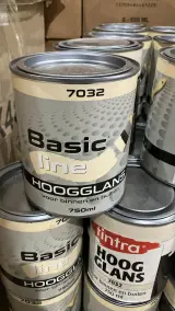 Ca. 53x Blikken hoogglans verf, Tintra, Basicline, 7032 – foto 2 – kavel bij Onlineveilingmeester, Kootstertille