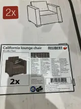 2x Loungestoelen, Allibert, California, cappucino – foto 2 – kavel bij Onlineveilingmeester, Kootstertille