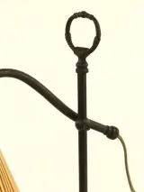 Vintage metalen bureaulamp met stoffen kap – foto 4 – kavel bij De Kringwinkel, Antwerpen