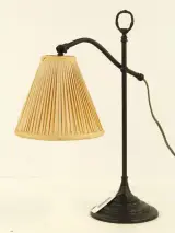 Vintage metalen bureaulamp met stoffen kap – foto 5 – kavel bij De Kringwinkel, Antwerpen
