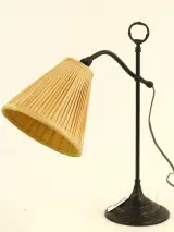 Vintage metalen bureaulamp met stoffen kap – foto 6 – kavel bij De Kringwinkel, Antwerpen