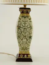 Chinese gemberpot tafellamp met groen-wit floraal patroon – foto 8 – kavel bij De Kringwinkel, Antwerpen