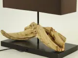 Wabi-Sabi stijl tafellamp met sculpturale drijfhout voet – foto 6 – kavel bij De Kringwinkel, Antwerpen